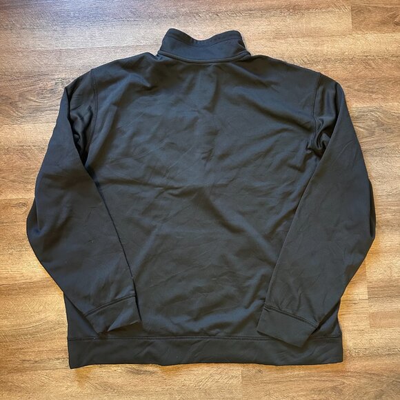 Carhartt Turtleneck Fleece Mens 2XL Black Distressed Long Sleeve Sweater - Picture 2 of 8